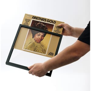 Support Disque Vinyle 33T Dynavox ST40 – Bois De Pin Noir – Rangement 40 Vinyles – 29 X 28,5 X 24,5 Cm